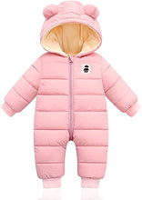 Load image into Gallery viewer, XMWEALTHY Baby Clothes Newborn Boy Girl Snowsuit Winter Coats Infant Jumpsuit Bodysuits Registry for Baby Essentials Stuff Shower Gift Pink 12-18 Months
