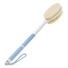Load image into Gallery viewer, Back Scrubber Anti Slip for Shower,Back Brush Long Handle with Stiff and Soft Bristles,Body Exfoliator for Bath or Dry Brush(Blue)
