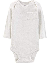 Load image into Gallery viewer, Simple Joys by Carter's Unisex Babies' Long-Sleeve Bodysuit, Pack of 5, Grey/Blue, Stripe, 0-3 Months

