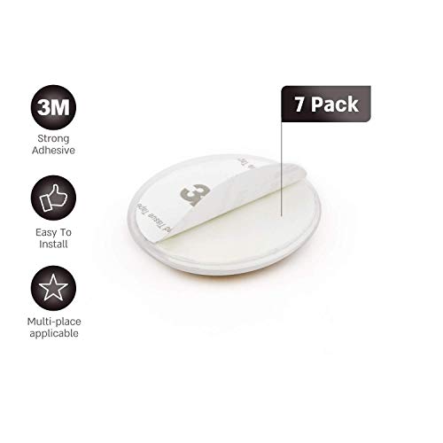 Load image into Gallery viewer, Strongest Wall Door Handle Stopper Set. 7 Pieces of White Silicone Door Knob 1.57", Round Wall Shield Cushion. Wall Protector for Door Handle. Guard Door Bumper Wall Protector Rubber. Self Adhesive