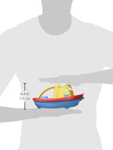 Load image into Gallery viewer, Green Toys Tugboat, Yellow/Red/Blue CB - Pretend Play, Motor Skills, Kids Bath Toy Floating Pouring Vehicle. No BPA, phthalates, PVC. Dishwasher Safe, Recycled Plastic, Made in USA.
