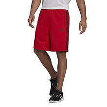 Load image into Gallery viewer, adidas Men's Size Designed 2 Move 3-Stripes Primeblue Shorts, Scarlet/Black, X-Large/Tall
