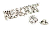 Load image into Gallery viewer, Real Estate Agent REALTOR® Crystal Lapel Pin (REALTOR Silver &amp; Gold 2 Pack)
