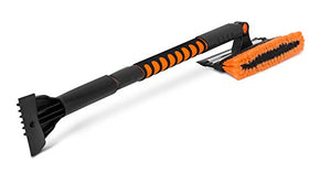 Snow MOOver 39" Extendable Snow Brush with Squeegee and Ice Scraper - Foam Grip - Auto Windshield Snowbrush - no Scratch Removal Tool - Car Truck SUV Winter Remover