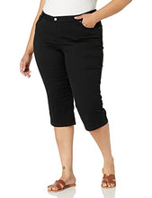Load image into Gallery viewer, Lee Women's Plus-Size Relaxed-Fit Denim Capri Jean, Black, 16W

