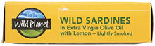 Load image into Gallery viewer, Wild Planet Wild Sardines in Extra Virgin Olive Oil with Lemon, Keto and Paleo, 3rd Party Mercury Tested, 4.4 Ounce
