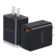 Load image into Gallery viewer, OKRAY Fast Charge 3.0 Wall Charger, 2 Pack 18W 3.0 Adapter Fast Charging USB Wall Charger Power Adapter Blocks Phone Charger Compatible for iPhone/iPad, Galaxy S10/S9/S8, Note 10/9/8, Wireless Charger
