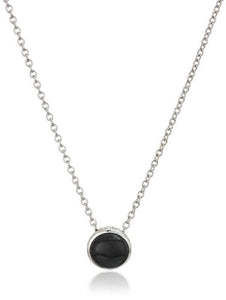 Effy Womens 925 Sterling Silver Onyx Necklace, Black, 18
