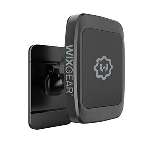 Magnetic Phone Car Mount, WixGear Universal Stick On Dashboard Magnetic Car Mount Holder, for Cell Phones and Mini Tablets with Fast Swift-snap Technology, (Newer Model)