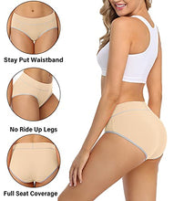 Load image into Gallery viewer, wirarpa Women's Mid Rise Briefs Cotton Stretch Underwear Ladies Breathable Panties 5 Pack Beige Small
