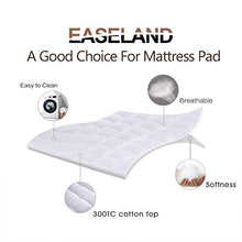 Load image into Gallery viewer, EASELAND Queen Size Mattress Pad Pillow Top Mattress Cover Quilted Fitted Mattress Protector Cotton Top 8-21&quot; Deep Pocket Cooling Mattress Topper (60x80 Inches, White)
