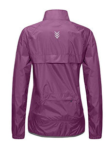 Little Donkey Andy Women’s Waterproof Cycling Bike Jacket, Running Rain Jacket, Windbreaker, Ultralight and Packable Purple XS