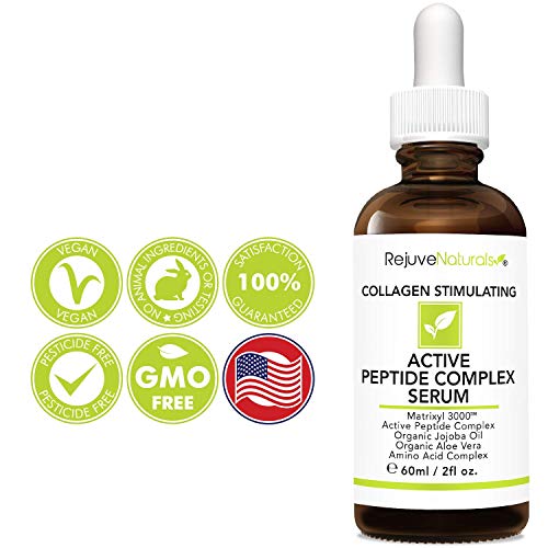 Load image into Gallery viewer, Peptide Complex Serum with Matrixyl 3000 (2 oz, Double-Sized) Minimizes Look of Fine Lines & Deep Wrinkles, Crow's Feet, Crepey Skin. Lightweight Anti Aging Moisturizer for Face & Neck