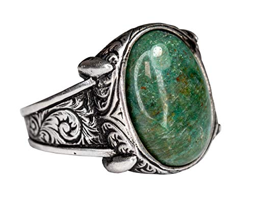 925 Sterling Silver Mens Ring, Natural Bloodstone Gemstone, (similar to stone will be sent) Free Express Shipping