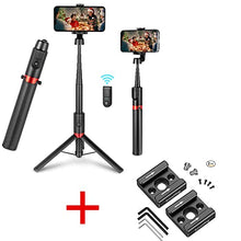 Load image into Gallery viewer, simorr Portable Selfie Stick Tripod with Bluetooth 3375+SmallRig Cold Shoe Mount Adapter (2pcs Pack) with 1/4&quot;-20 Thread for Camera Cage Flash LED Moniter - 2060
