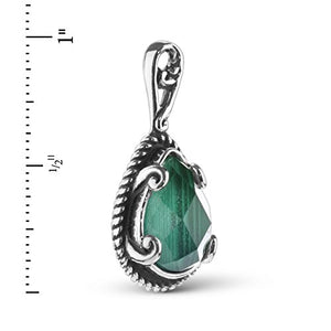 Carolyn Pollack Sterling Silver Malachite Charm