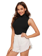 Load image into Gallery viewer, Verdusa Women's Sleeveless High Turtle Neck Fitted Tops Pink XL
