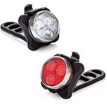 Load image into Gallery viewer, Vont &#39;Pyro&#39; Bike Light Set, USB Rechargeable, Super Bright Bicycle Light, Bike Lights Front and Back, Bike Headlight, 2X Longer Battery Life, Waterproof, 4 Modes (2 Cables, 4 Straps)
