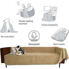 Load image into Gallery viewer, W-ZONE Waterproof Dog Bed Cover Pet Blanket for Furniture Bed Couch Sofa Reversible (5282, Cream+Sand)
