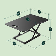 Load image into Gallery viewer, ZINUS Penny 36 Inch Standing Desk with Adjustable Height / Desktop Workstation / Desk Converter / No Assembly, Black
