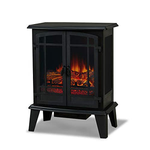 Real Flame Foster Stove Electric Fireplace, Black