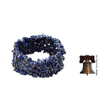 Load image into Gallery viewer, NOVICA Lapis Lazuli Indigo Blue Gemstone Beaded Stretch Bracelet, 6.25", Mermaid Song'
