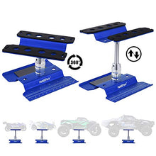 Load image into Gallery viewer, Hobbypark Aluminum Alloy RC Car Work Stand Repair Workstation 360 Degree Rotation Lift Or Lower for 1/8 1/10 1/12 Scale Cars Trucks Buggies

