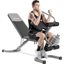 Load image into Gallery viewer, Merax Utility Weight Bench with Leg Extension for Full Body Workout, 550LBS Weightlifting and Strength Training Workout Bench with Adjustable Flat Incline Decline 6+3 Positions for Home Gym
