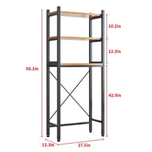 Load image into Gallery viewer, UDEAR 3 Shelf Bathroom Space Saver,Over The Toliet,The Clamshell Washing Machine Rack,Bathroom Corner Stand Storage Organizer Accessories,Bathroom Tower Shelf,Space Saver，Black
