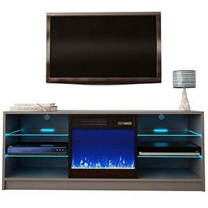 Meble Furniture Manhattan Electric Fireplace Modern 58" TV Stand