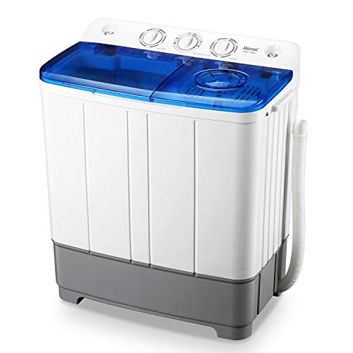 WANAI Portable Washing Machine, Compact Mini Twin Tub Washer (13lbs) + Spinner (8lbs), Top-loading Washing Machine with Timer, Ideal for Dorms, Apartments