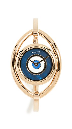 Tory Burch Women's The Evil Eye Bangle Watch, 24mm, Gold/Navy, One Size