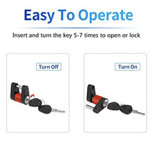 Load image into Gallery viewer, METOWARE Trailer Coupler Lock, 1/4” Dia, 3/4” Span Heavy-Duty Steel Trailer Tongue Lock for Tow Boat RV Truck Car&#39;s Coupler with Anti-Rattle Rubber Rings (1 Pack)
