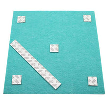 Load image into Gallery viewer, Large Bulletin Board Each 11.8" x 11.8" Omitfu 6 Pcs Felt Pin Board Tiles Used as Vision or Message Memo Notice Board with 3M Adhesive and A Box of Pushpins(White+Turquoise)
