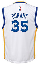 Load image into Gallery viewer, Kevin Durant Golden State Warriors #35 White Youth Home Replica Jersey Small 8
