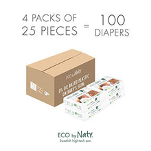 Load image into Gallery viewer, Eco by Naty Baby Diapers, Newborn, 100 Ct, Plant-based with 0% Oil Plastic on Skin, One Month Supply
