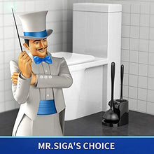 Load image into Gallery viewer, MR.SIGA Toilet Plunger and Bowl Brush Combo for Bathroom Cleaning, Black, 1 Set
