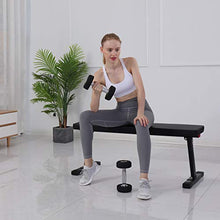 Load image into Gallery viewer, Flat Weight Workout Bench, Load 660lbs Capacity Weight Bench for Weight Training and Abdominal Training, Utility Workout Benches for Home Gym, Folding Supine Board, Sit Up Bench (Black,B)
