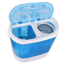 Load image into Gallery viewer, SUPER DEAL Portable Compact Washing Machine, Mini Twin Tub Washing Machine w/Washer&amp;Spinner, Gravity Drain Pump and Drain Hose
