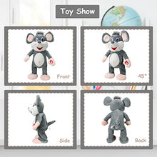 Load image into Gallery viewer, SdeNow Rat Stuffed Animal, Waving Sing Dancing Rat Plush Interactive Toys, Fun Musical Squawking Animation Baby Stuffed Animals Electric Pet Mouse Toys Gifts for Kids
