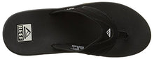 Load image into Gallery viewer, Reef Men&#39;s Fanning Flip Flop, BLACK/SILVER, 10 D - Medium
