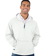 Load image into Gallery viewer, Charles River Apparel unisex adult &amp; Water-resistant Pullover Rain (Reg/Ext Sizes) Windbreaker Jacket, White, Large US
