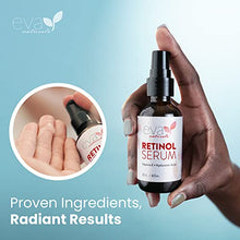 Load image into Gallery viewer, Eva Naturals Retinol Serum for Face with Hyaluronic Acid, Vitamin E &amp; Organic Aloe - Retinol Face Serum that Reduce Wrinkles, Fine Lines &amp; Dark Spots - Vitamin A, Anti Aging Serum (Double Sized 2oz Bottle), 2 Pack
