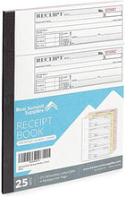 Load image into Gallery viewer, Blue Summit Supplies Triplicate Receipt Book, 5 Pack, 3 Part Carbonless Payment Receipt Books for Money, Rent, or Cash with White/Yellow/Pink Copies, 11 x 7.5 inch, 100 per Book, 500 Total
