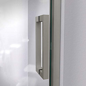 DreamLine Mirage-Z 56-60 in. W x 72 in. H Frameless Sliding Shower Door in Brushed Nickel, SHDR-1960724-04