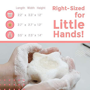 Konjac Baby Sponge for Bathing, Cute Shapes Natural Kids Bath Sponges for Infants, Toddler Bath Time, Natural and Safe Plant-Based Konjac Baby Bath Toys, 3pc. Set: Butterfly, Ladybug, Star
