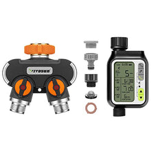 Load image into Gallery viewer, VIVOSUN 2 Way Garden Hose Splitter with Automatic Water Timer
