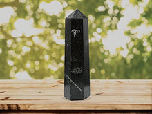 Load image into Gallery viewer, Large Nuummite Crystal Towers ~ Natural Healing Crystal Point Obelisk for Reiki Healing and Crystal Grid (5.5" to 6" INCH)
