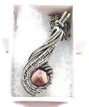 Load image into Gallery viewer, Carnelian Pendant, Wire-Wrapped in Sterling Silver,"Comet" Model

