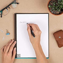Load image into Gallery viewer, Rocketbook Smart Reusable Notebook - Dot-Grid Eco-Friendly Notebook with 1 Pilot Frixion Pen &amp; 1 Microfiber Cloth Included - Atomic Red Cover, Executive Size (6&quot; x 8.8&quot;)
